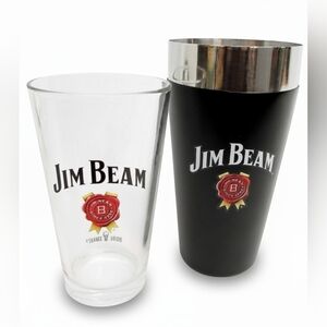 Jim Beam Cocktail Shaker & Pint Glass Set
